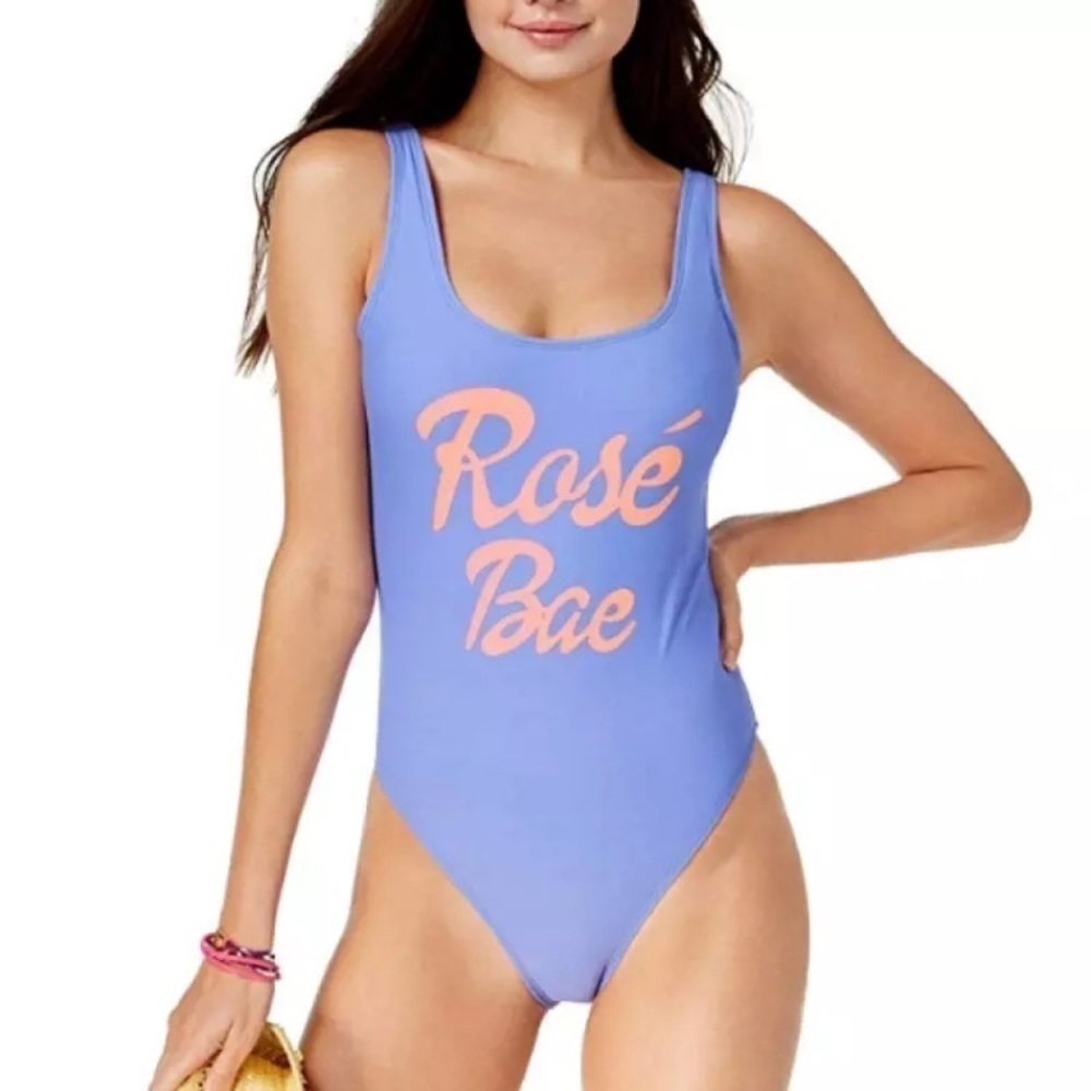 CALIFORNIA Waves Rose Graphic One Piece Swimsuit